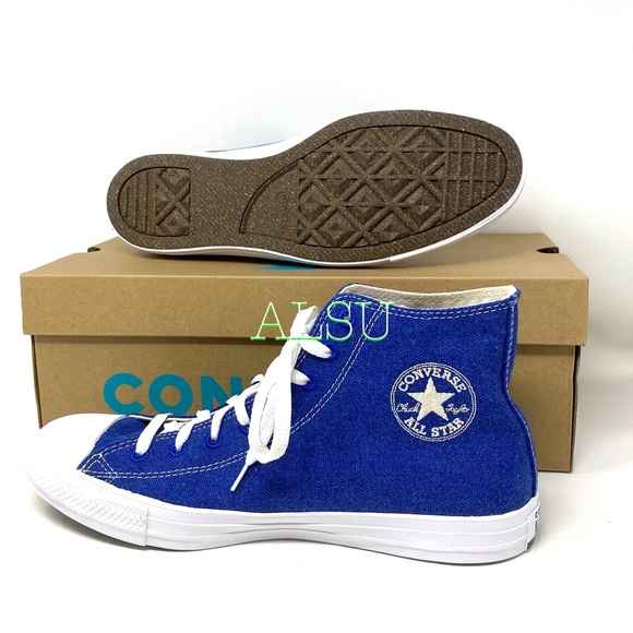 🌿Sale🌿 Converse Ctas High Canvas Rush Blue Men’s Size 9 10 Sneakers 166741C - Picture 3 of 10